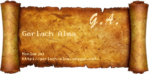 Gerlach Alma névjegykártya